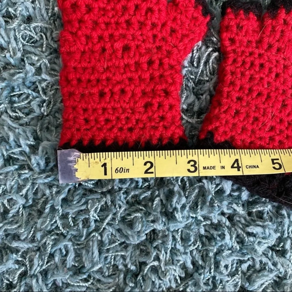 Hand knit Boys Fingerless Mittens